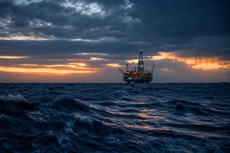 Deepwater Offshore Platform Under Midnight Sky-1